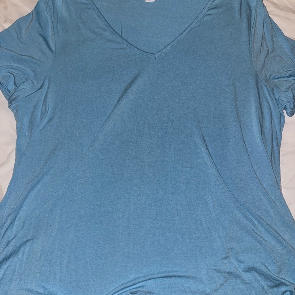 Old Navy Light Blue V-Neck Tee